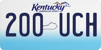 KY license plate 200UCH