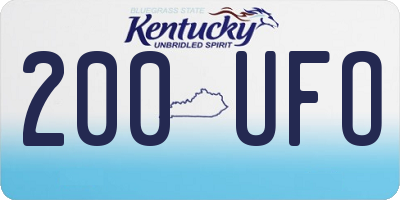 KY license plate 200UFO