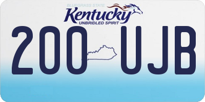 KY license plate 200UJB