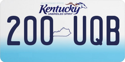 KY license plate 200UQB