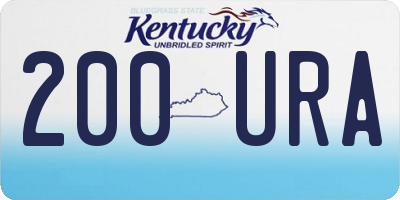 KY license plate 200URA
