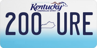 KY license plate 200URE