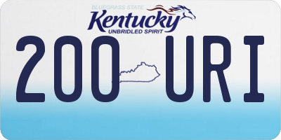 KY license plate 200URI