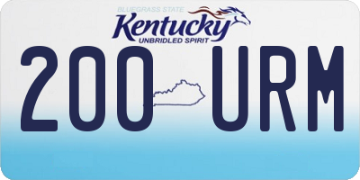 KY license plate 200URM