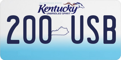 KY license plate 200USB