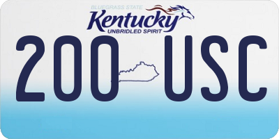 KY license plate 200USC