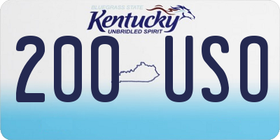 KY license plate 200USO