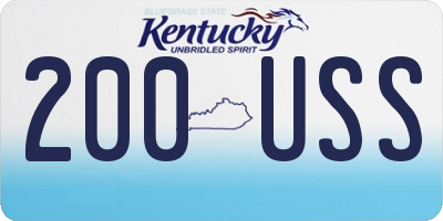 KY license plate 200USS