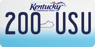 KY license plate 200USU