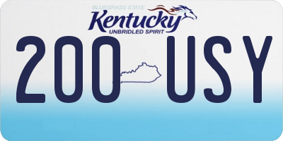 KY license plate 200USY