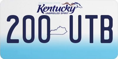 KY license plate 200UTB