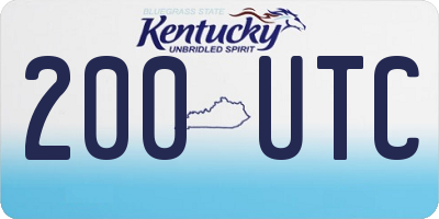 KY license plate 200UTC