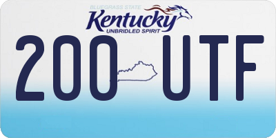 KY license plate 200UTF