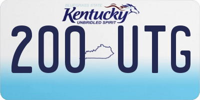 KY license plate 200UTG