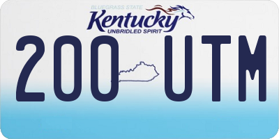 KY license plate 200UTM