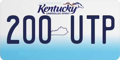 KY license plate 200UTP
