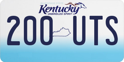 KY license plate 200UTS