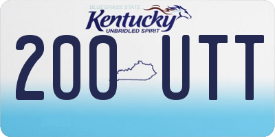 KY license plate 200UTT