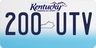 KY license plate 200UTV
