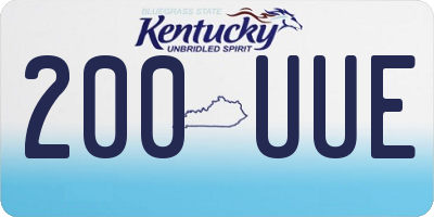 KY license plate 200UUE