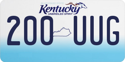 KY license plate 200UUG