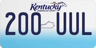 KY license plate 200UUL