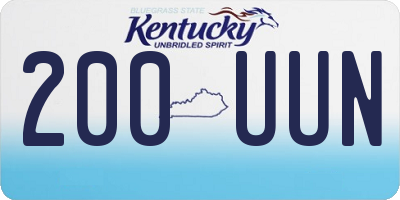 KY license plate 200UUN