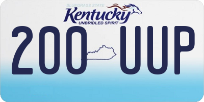 KY license plate 200UUP