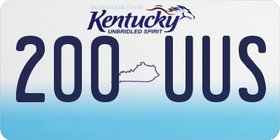 KY license plate 200UUS