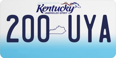KY license plate 200UYA