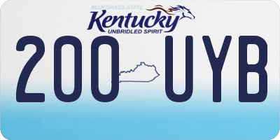 KY license plate 200UYB