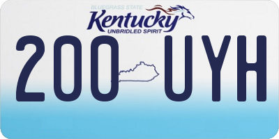 KY license plate 200UYH