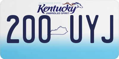 KY license plate 200UYJ