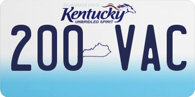 KY license plate 200VAC
