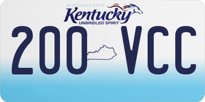 KY license plate 200VCC