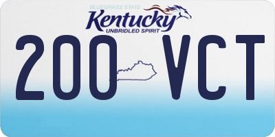 KY license plate 200VCT