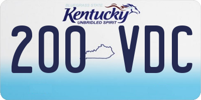 KY license plate 200VDC
