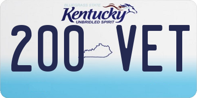 KY license plate 200VET