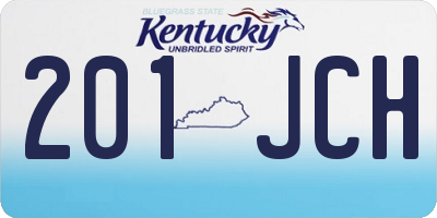 KY license plate 201JCH