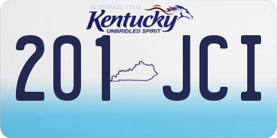 KY license plate 201JCI