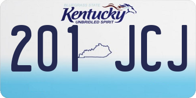 KY license plate 201JCJ