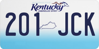 KY license plate 201JCK