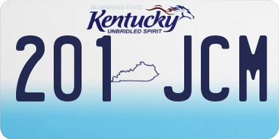 KY license plate 201JCM