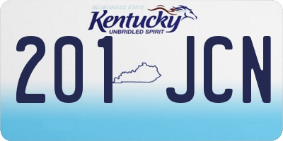 KY license plate 201JCN