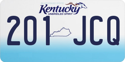 KY license plate 201JCQ