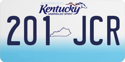 KY license plate 201JCR