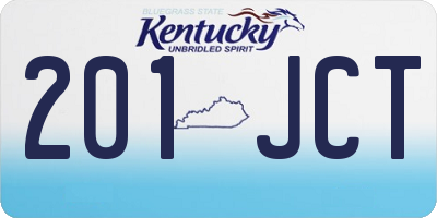 KY license plate 201JCT
