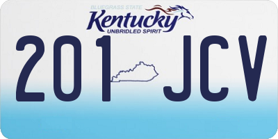 KY license plate 201JCV