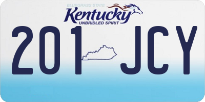KY license plate 201JCY