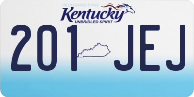 KY license plate 201JEJ